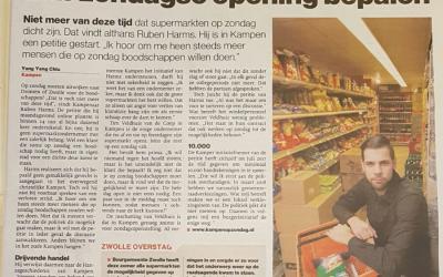 Ruben Harms strijdt voor zondagse opening supermarkten in Kampen
